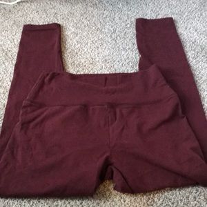 Aerie Burgundy High Rise OG Leggings